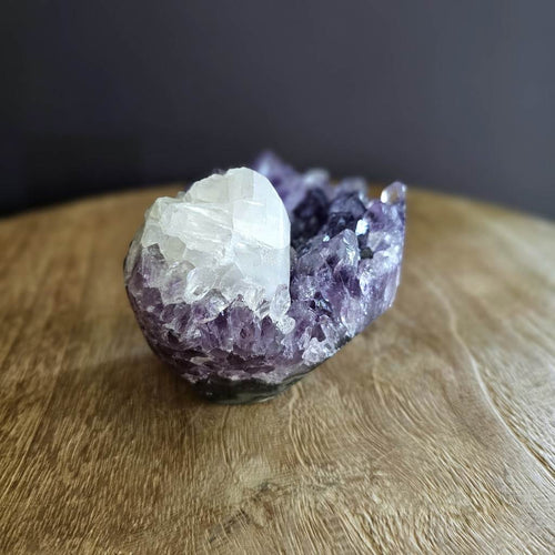 Amethyst with Calcite Inclusion | Freeform 593gms