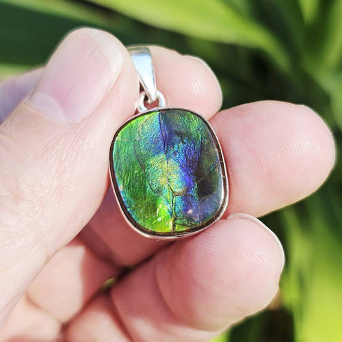 Ammolite Pendant | Ancient Radiance