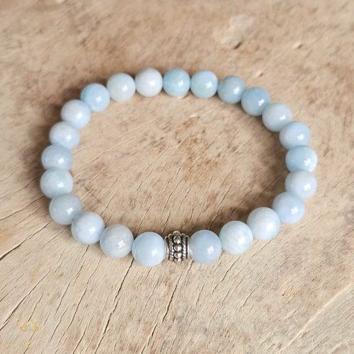 Aquamarine Bracelet | 8mm Beads