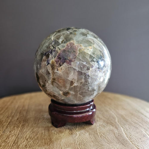 Aquamarine, Smoky Quartz (Lepidolite Mix) | Sphere 2.2kgs