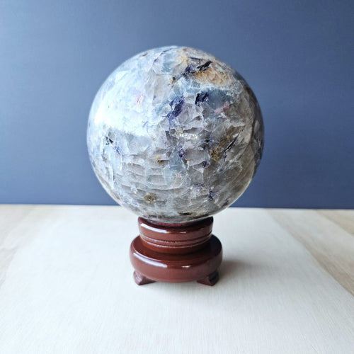 Aquamarine, Smoky Quartz (Lepidolite Mix) | Sphere 2.2kgs