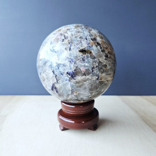 Aquamarine, Smoky Quartz (Lepidolite Mix) | Sphere 2.2kgs