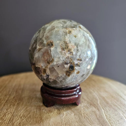 Aquamarine, Smoky Quartz (Lepidolite Mix) | Sphere 2.2kgs