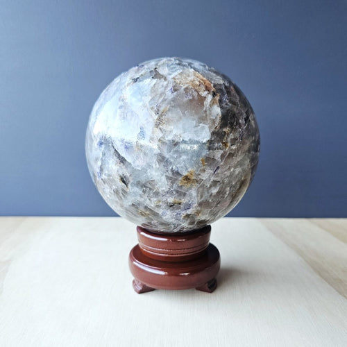 Aquamarine, Smoky Quartz (Lepidolite Mix) | Sphere 2.2kgs