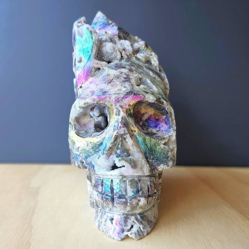 Aura Sphalerite Skull | Emperor Of Rainbow Light