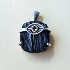 Authentic Moldavite & Black Tourmaline Pendant | Cosmic Catalyst