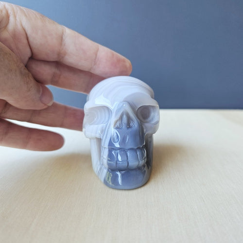Banded Agate Skull | The Hidden Chamber Guardian
