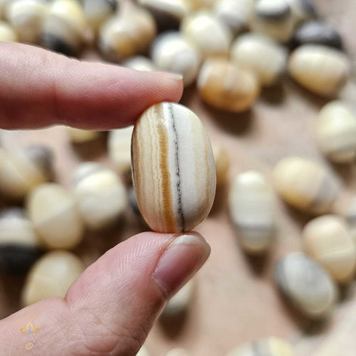 Banded Zebra Calcite Tumbled Stones