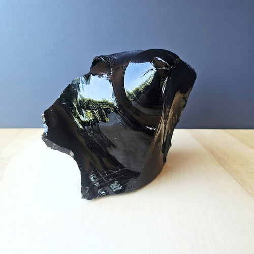 Black Obsidian Abstract Sculpture | Dark Matter