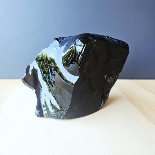 Black Obsidian Abstract Sculpture | Dark Matter