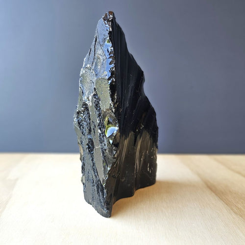 Black Obsidian Abstract Sculpture | Dark Matter