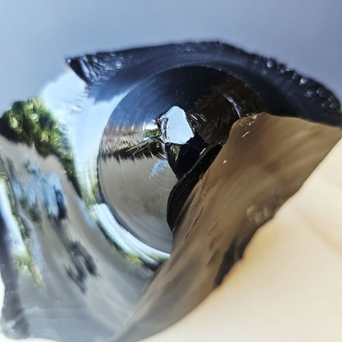 Black Obsidian Abstract Sculpture | Dark Matter