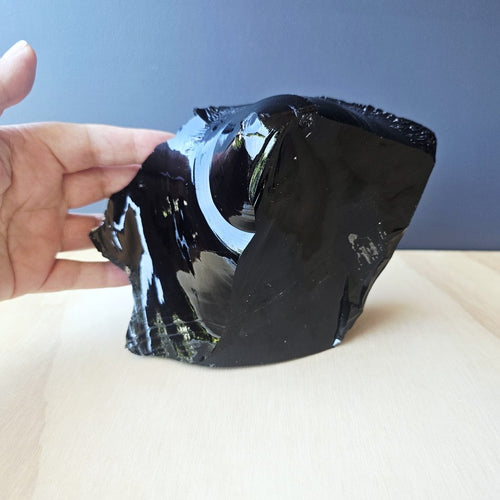 Black Obsidian Abstract Sculpture | Dark Matter