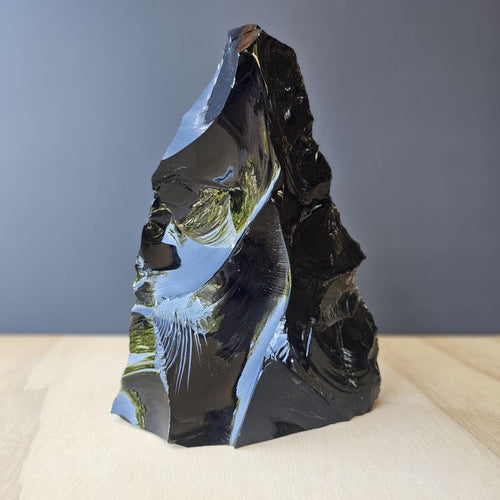 Black Obsidian Abstract Sculpture | Midnight Structure