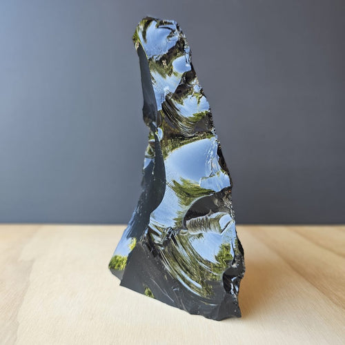 Black Obsidian Abstract Sculpture | Midnight Structure