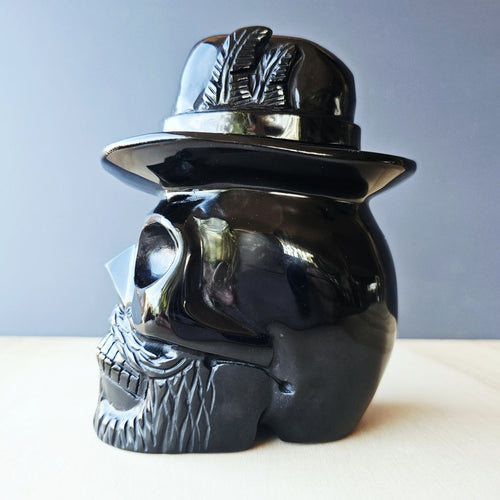 Black Obsidian Explorer Skull | Man Of Mystery