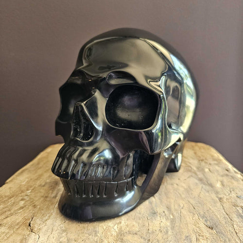 Black Obsidian Goliath Skull | Guardian of Mysteries