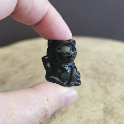 Black Obsidian Lucky Cats