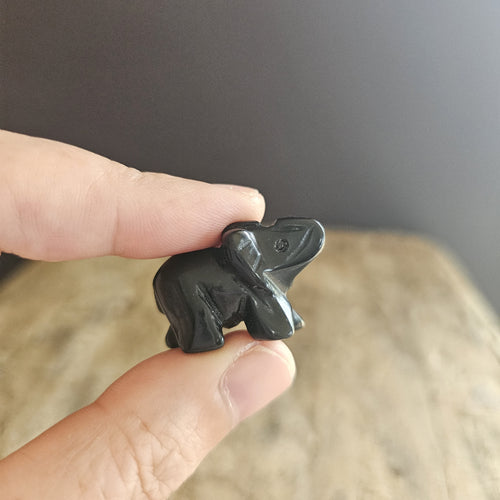 Black Obsidian | Mini Elephants