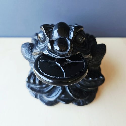 Black Obsidian Money Toad | The Wealth Keeper