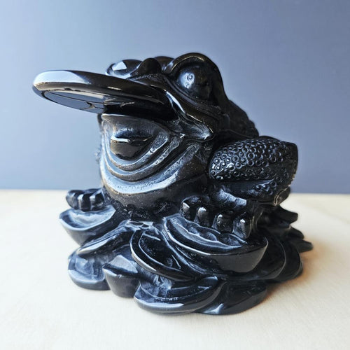 Black Obsidian Money Toad | The Wealth Keeper
