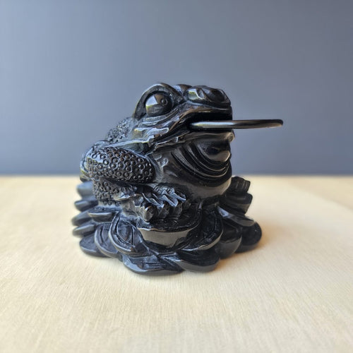 Black Obsidian Money Toad | The Wealth Keeper