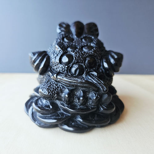 Black Obsidian Money Toad | The Wealth Keeper