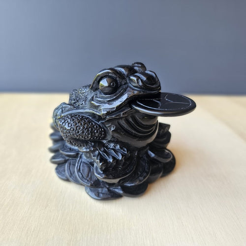 Black Obsidian Money Toad | The Wealth Keeper