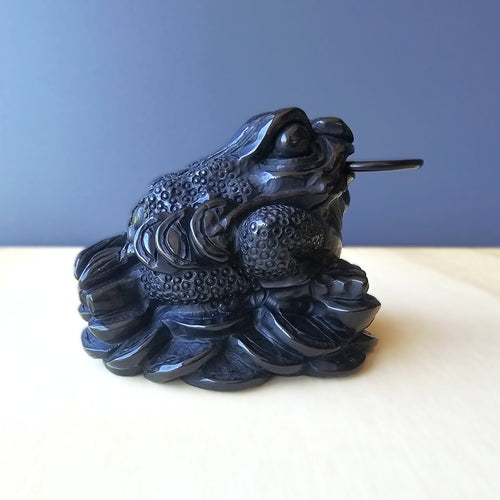 Black Obsidian Money Toad | The Wealth Keeper