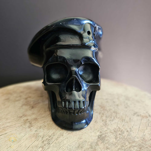 Black Obsidian Skull | Guardian of Self Reflection