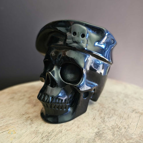 Black Obsidian Skull | Guardian of Self Reflection