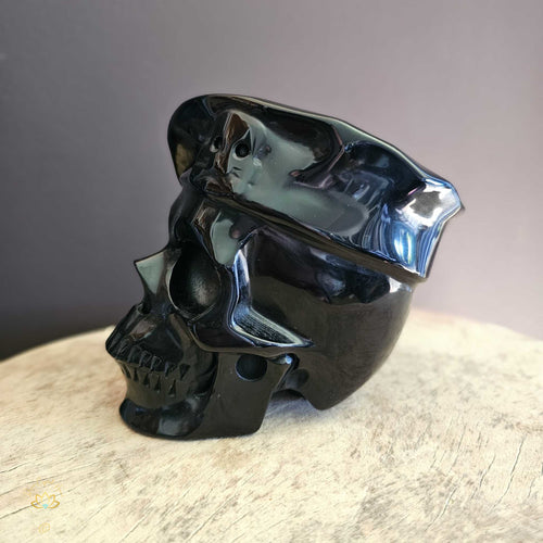 Black Obsidian Skull | Guardian of Self Reflection