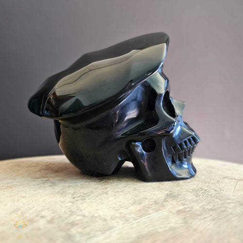 Black Obsidian Skull | Guardian of Self Reflection