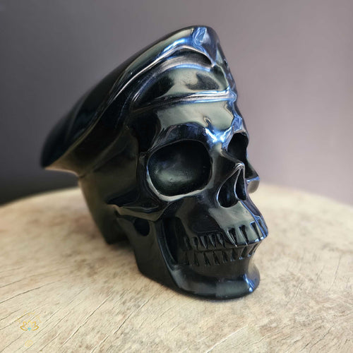 Black Obsidian Skull | Guardian of Self Reflection