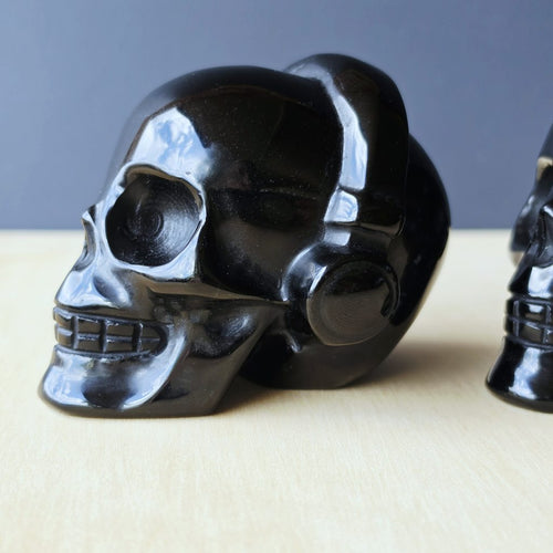 Black Obsidian Skulls With Headphones | Dead To The Noise