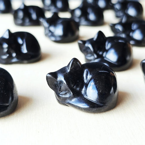 Black Obsidian | Small Sleeping Cats