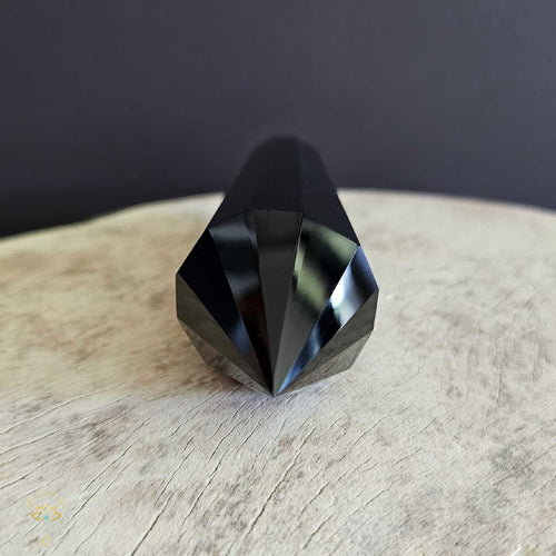 Black Obsidian | Wand 12 Sides