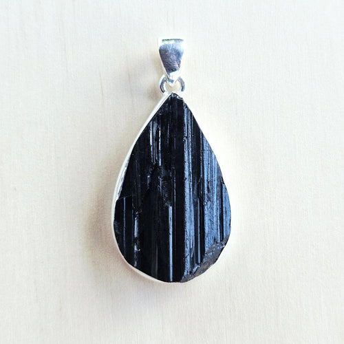 Black Raw Tourmaline Pendant | Ancient Guardian
