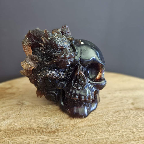 Blue Amber Skull | Guardian of The dragon Realm