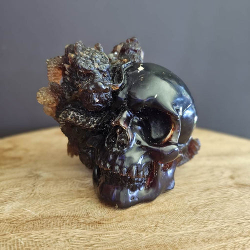 Blue Amber Skull | Guardian of The dragon Realm