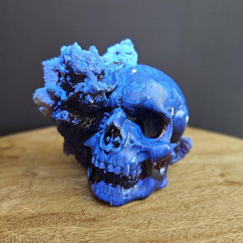 Blue Amber Skull | Guardian of The dragon Realm