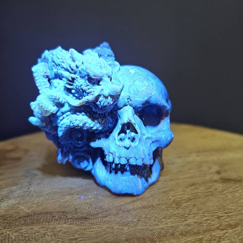 Blue Amber Skull | Guardian of The dragon Realm