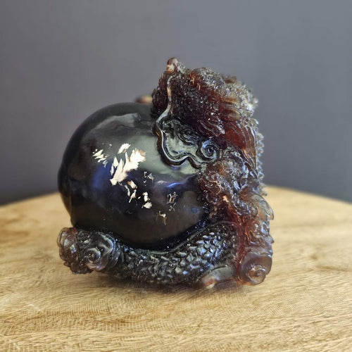 Blue Amber Skull | Guardian of The dragon Realm