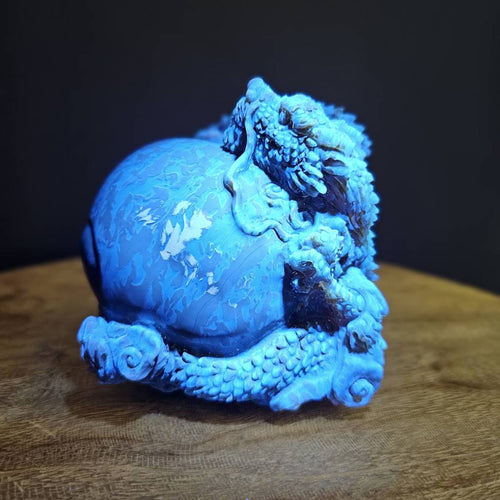 Blue Amber Skull | Guardian of The dragon Realm