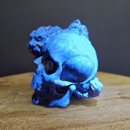 Blue Amber Skull | Guardian of The dragon Realm