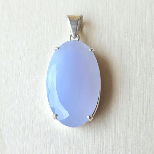 Blue Chalcedony Pendant | Blue Lotus Light