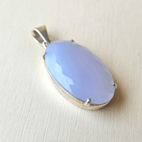 Blue Chalcedony Pendant | Blue Lotus Light