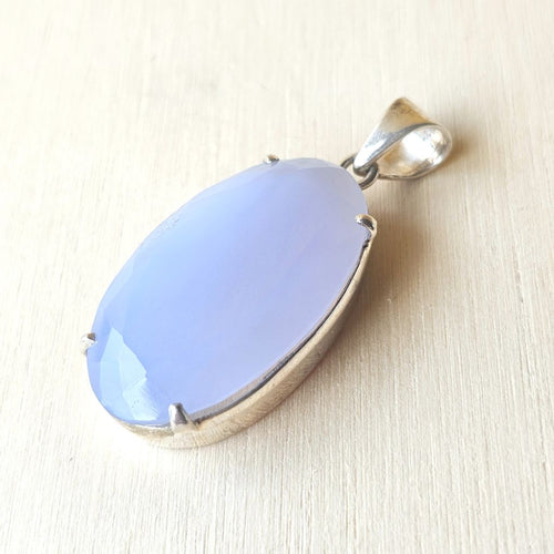 Blue Chalcedony Pendant | Blue Lotus Light