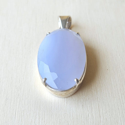Blue Chalcedony Pendant | Blue Lotus Light