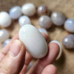 Blue Chalcedony Tumbled Stones